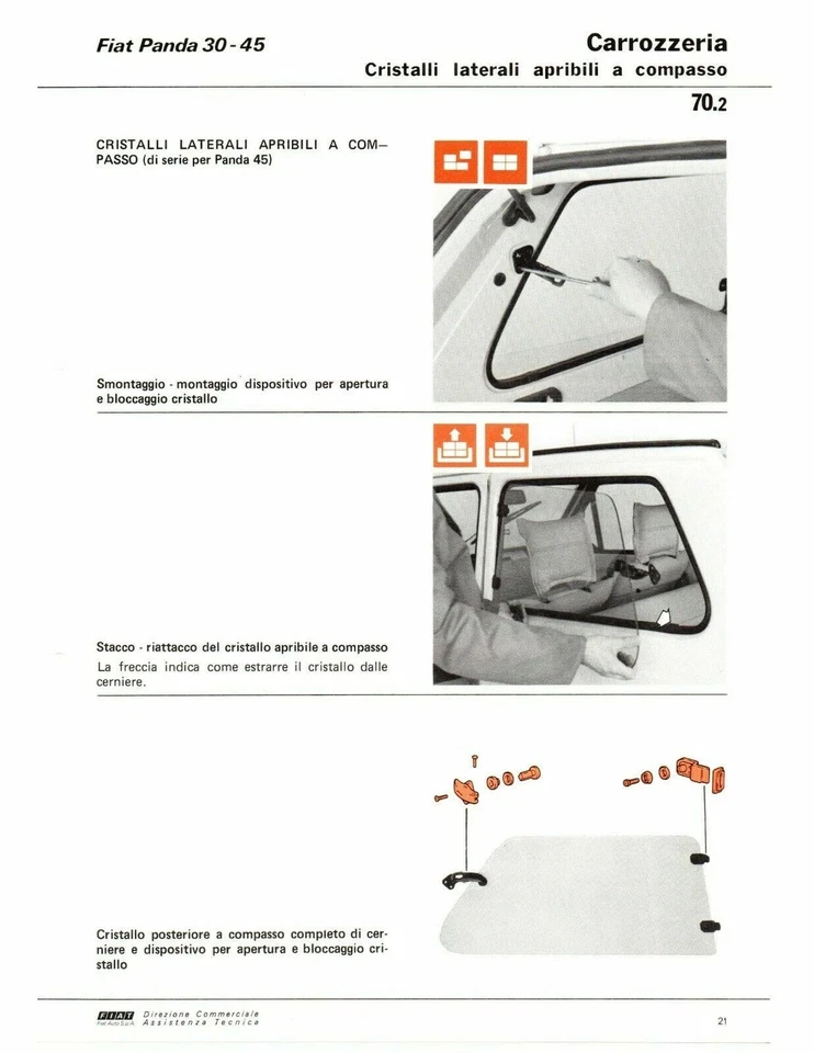 Fiat Panda 30 45 - Manuale per gli Interventi sulla Carrozzeria - Ed. XI 1980 - Immagine 3 di 4