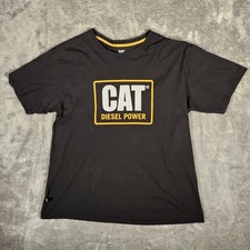 CAT Diesel Power T-Shirt Mens XL Black Caterpillar Graphic Logo 1510571