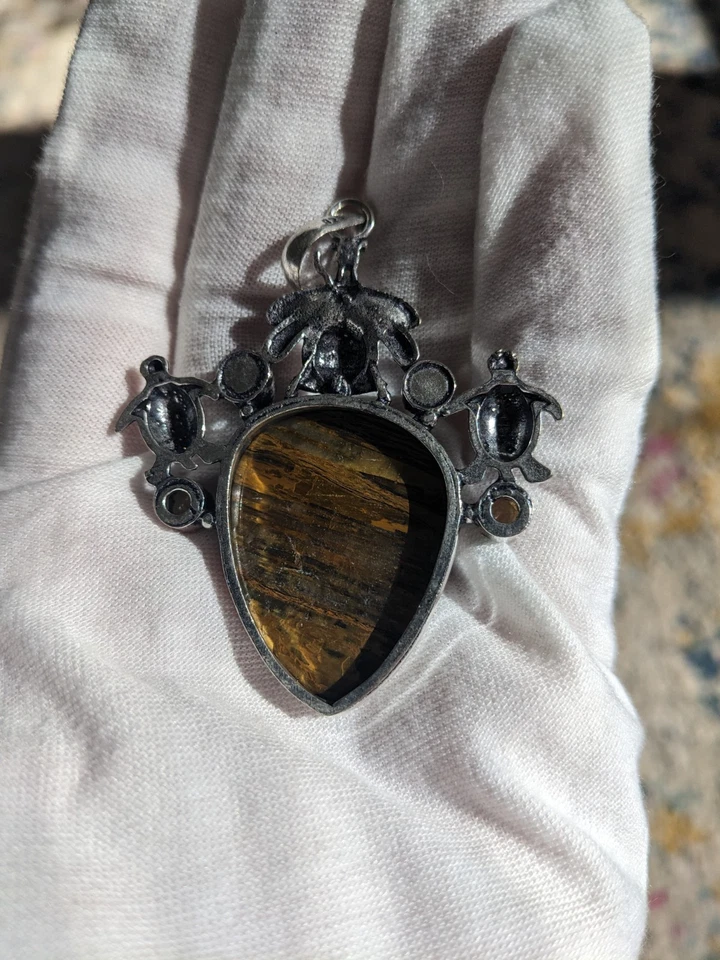 Olho de tigre e citrino pietersita dourado tartaruga e abelha - Imagem 4 de 4