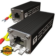 Tupavco 2pk Gigabit PoE  Ethernet Surge Protector TP302x2