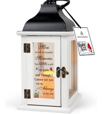 Memorial Lantern w LED Candle Sympathy Remembrance for Loss of Dad