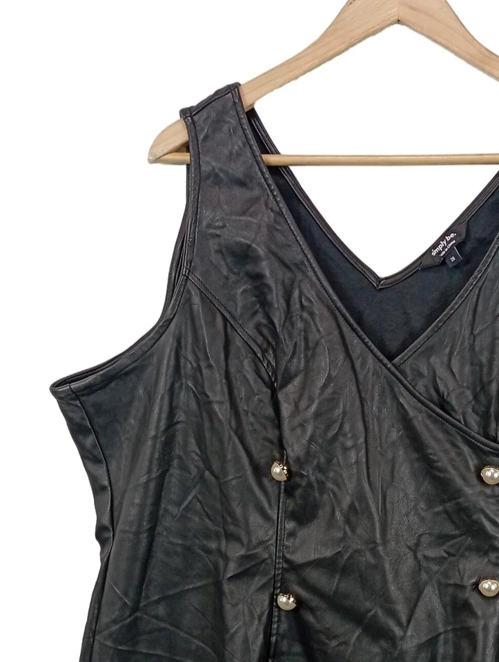 SIMPLY BE Vestido effecto piel Mujeres Vestido Talla EU 54 negro - Imagen 3 de 4
