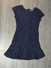 GAP Kids Girl's Floral Lace Mini Dress - Navy Blue Size L (10)