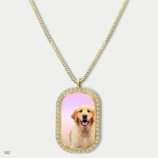 New Cute Golden Retriever Dog Fashion Pendant Necklace Chain Image Dog Tag Chain