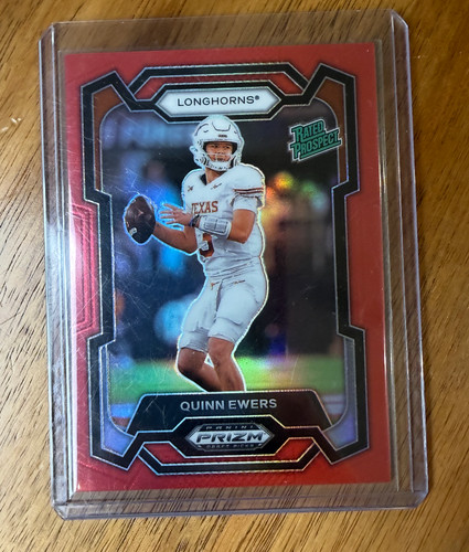 2024 Panini Prizm Draft Picks Rated Prospect Red Prizm #/299 Quinn Ewers #191