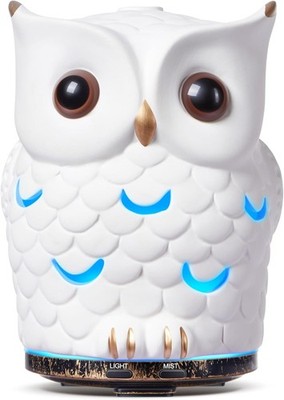 Ceramic Essential Oil Diffuser, 200ML Handcrafted Ceramic Owl Ultrasonic Cool...