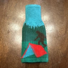 Bigfoot Camping Tent  Freaker Koozie Sweater Fits Most Bottles