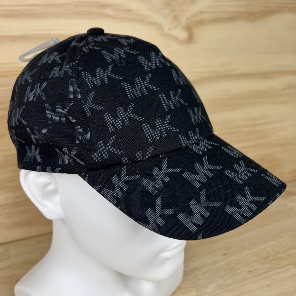 Michael Kors MK Logo Black Baseball Cap Hat One Size NWT 