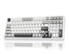 AULA F99 99 Key Wireless Mechanical Keyboard RGB BT5 2.4G USB-C White Grey
