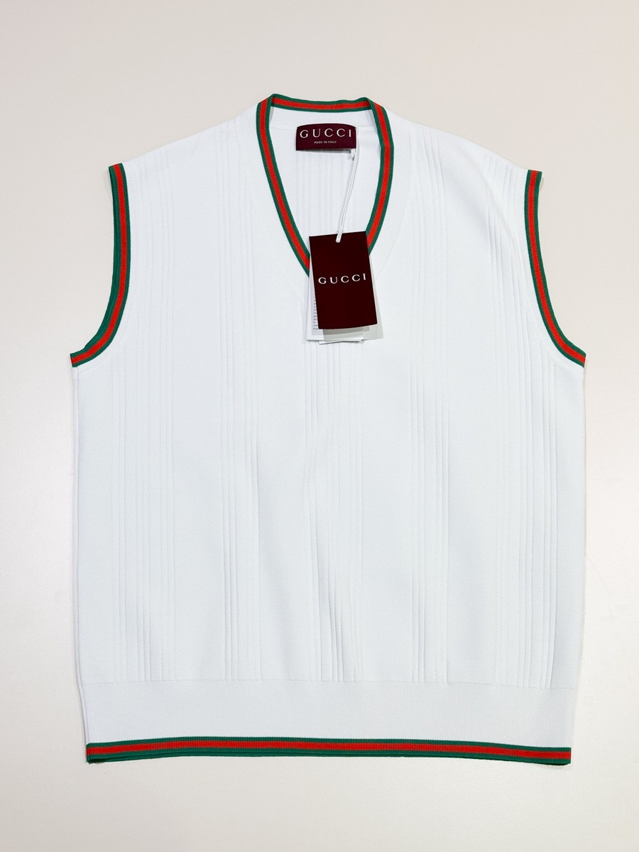 Gucci Vest top with Web trim Style ‎836104 XKEVF 9066 Size L | eBay