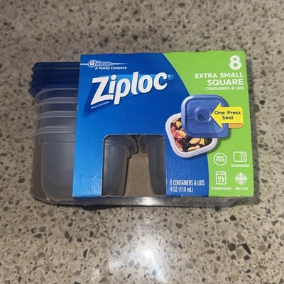 8 Pack Blue Food Storage Containers Leak Proof with Smart Snap Technology