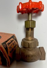 Ohio Brass 1/2&rdquo; Globe Valve No 701 Bronze 150 WSP 300 WOG NOS USA