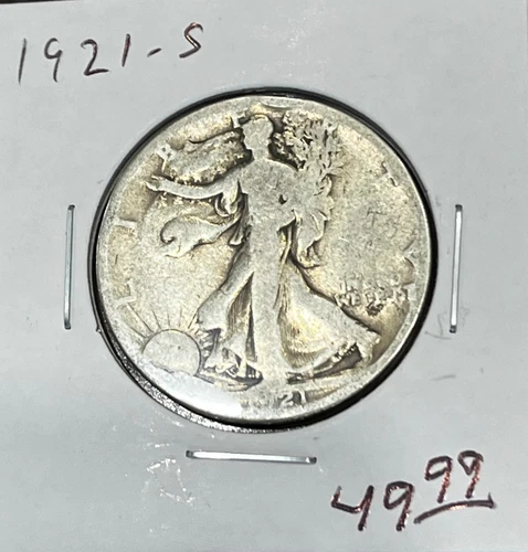 1921 S LIBERTY WALKING SILVER HALF