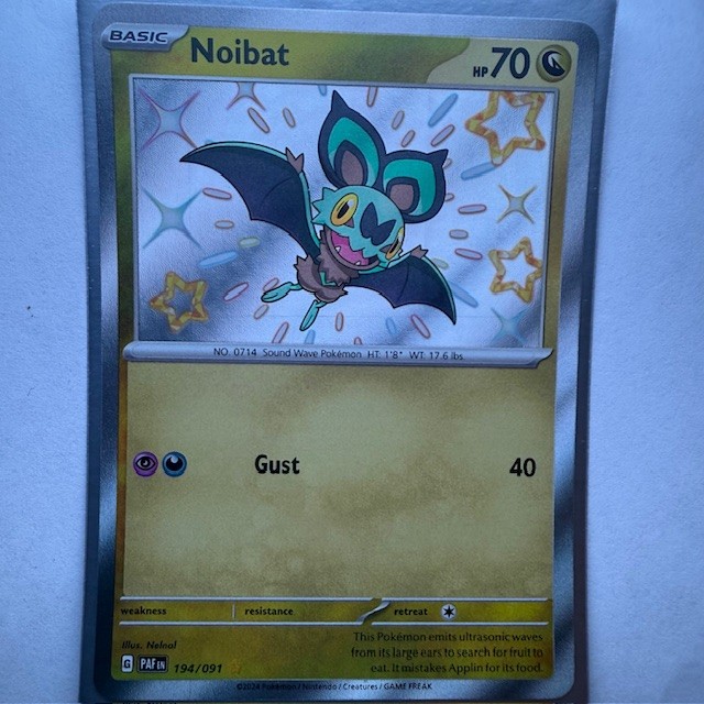 Noibat - Shiny Rare SV: Paldean Fates 194/091 NM