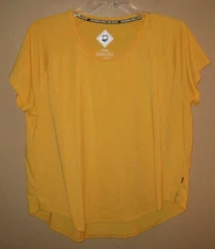 Outdoor Afro X REI Co-op Women's Yellow Curved Hem T-Shirt Trail Tee 1 X Large