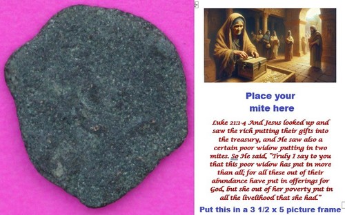 Widows Mite Coin Holy Land Artifact Frameable Display Card Time of ...