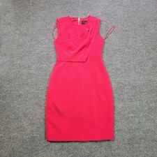 Toccin NY Dress Women 2 Red Sleeveless Sheath Cocktail Party Fitted Elegant