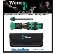 Wera Magazinbithalter Kraftform Kompakt 26 RA -R 6-Teilig Mit Tasche