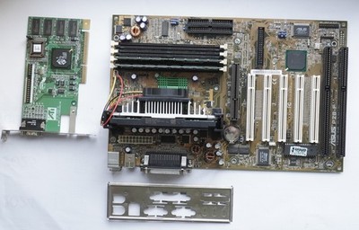 Mainboard Asus P2B-F 1.00 Intel Pentium  PIIIE-700 512MB RAM ATI Rage Pro 8MB