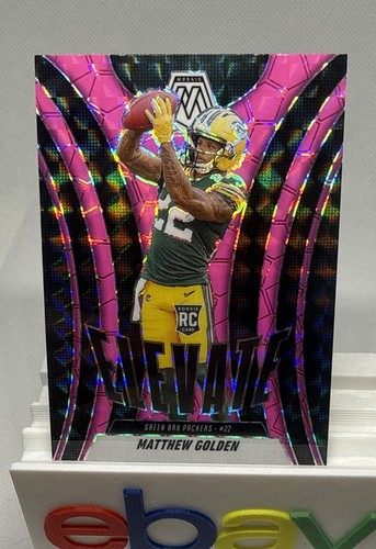 2025 Panini Mosaic Elevate Matthew Golden Pink Fluorescent Prizm Packers Rookie