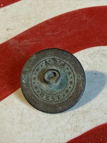 Dug Civil War 💥 🇺🇸 💣 Scarce Eagle Back Flat Button Unique PH LA