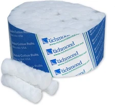 Richmond Dental 201210 Cotton Rolls Braided 1.5"X5/16" Small Non-Sterile 2000/Pk