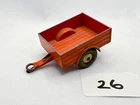 VINTAGE DINKY TOYS # 341 LAND ROVER TRAILER ORANGE CREAM HUBS DIECAST MODEL CAR