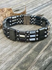 Men s Women s 100 Therapy Magnetic Bracelet Anklet 3 Row