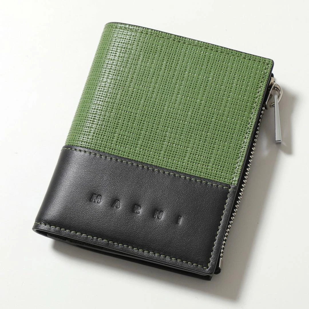 Marni Bi-Fold Wallet Black Green