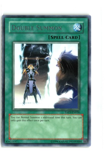 yugioh cards that let you normal summon twice YuGiOh Tactical Evolution Double Summon TAEV-EN056
