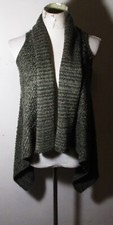 Women's Obey Propaganda Green Sleeveless "shag" Vest Size Xs/s Nwt