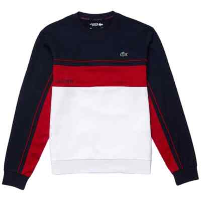 Lacoste Mens Jumper Size 2 Sport Fit Blue/Red/White NP:110,00 