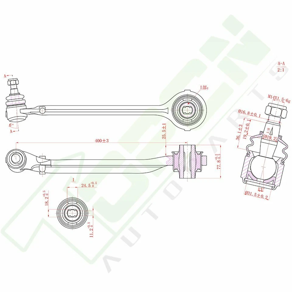Lower Control Arms Ball Joints For 05-10 Dodge Charger Magnum RWD Chrysler 6pcs Foto 2 de 4