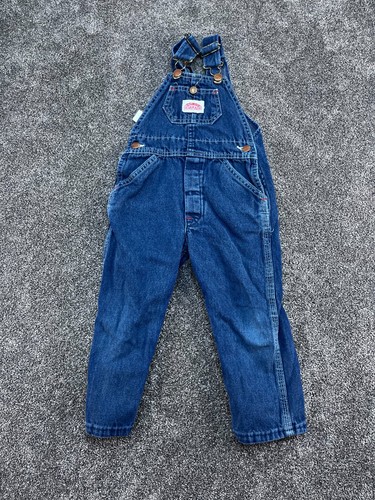 Round House Toddler Bib Overalls denim 4T Made in USA Farmer Rancher Cowboy
