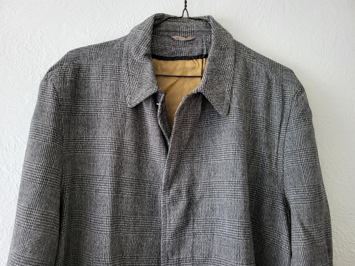 ジャケット・アウター 60's Season Mates ALL WEATHER COAT Mens Vintage All Seasons All Weather Coat Mates Black Plaid