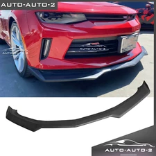 Matte Black Front Bumper Lip Splitter Spoiler For Camaro SS 19-21 LS LT RS 16-21