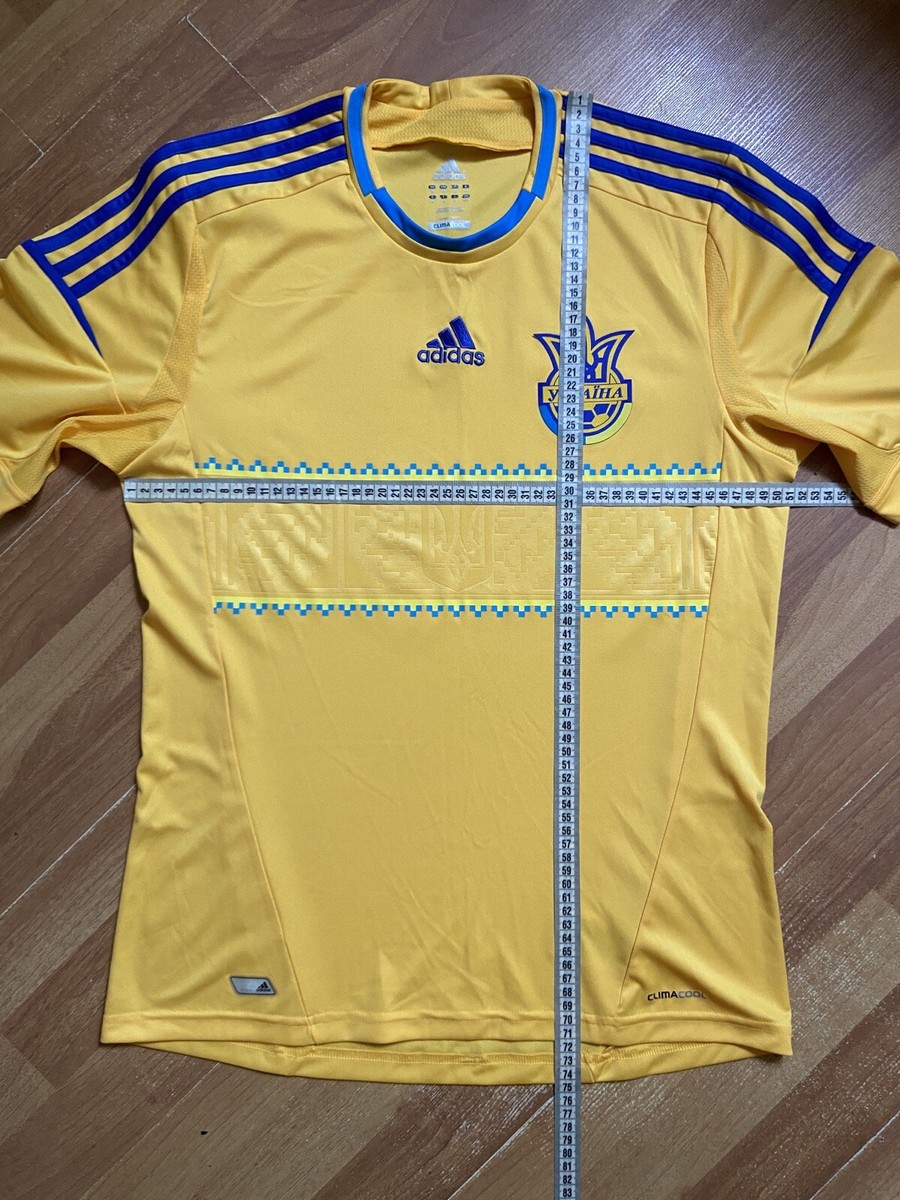 サッカーウェア UKRAINE 2012 2013 HOME FOOTBALL SHIRT SOCCER JERSEY ADIDAS X11627