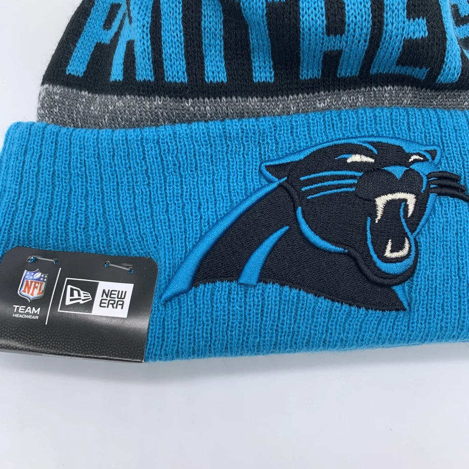 Gorra tejida Carolina Panthers New Era gorro | Pom | Talla OSFM azul/negro/gris Foto 3 de 4