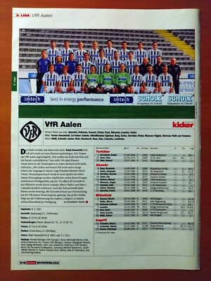 VfR Aalen/FC Carl Zeiss Jena,Mannschaftsfoto 2011/12,3.BL,Kicker  