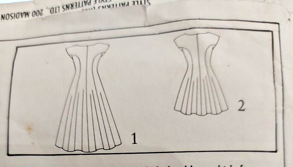 Style Sewing Pattern 2116 Misses 616 Easy Button Front Dress with