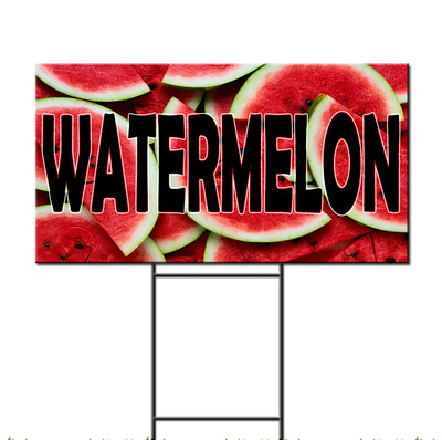 Watermelon Corrugated Plastic Yard Sign /FREE Stakes