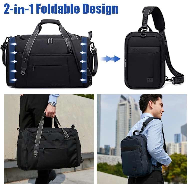 Premium Quality Waterproof Foldable Large 2in1 Duffle Sling Travel