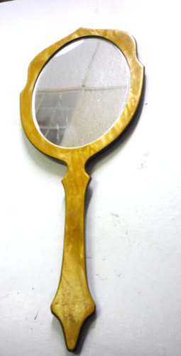 Antique Vintage  CELLULOID BAKELITE  Hand Mirror 13 inch - Bedroom or Movie prop - Picture 1 of 14
