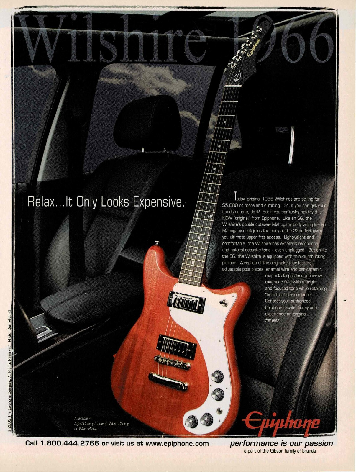 EPIPHONE GUITARS WILSHIRE 1966 2010 Print Ad eBay