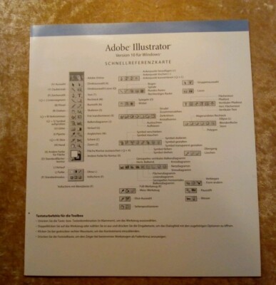 Referenzkarte für Adobe Illustrator 10 Mac Version von 2001