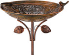 Metal Outdoor Bird Baths, 38 Inches Tall Vintage Freestanding Cast Iron Birdbath