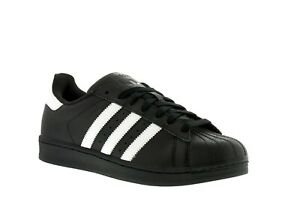 adidas superstar black with white stripes