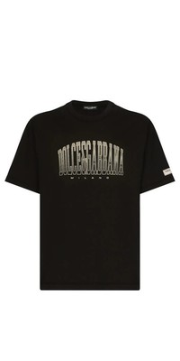Dolce & Gabbana T-Shirt mit Logo Print Schwarz
