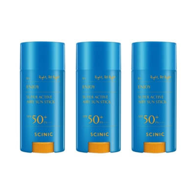 SCINIC Enjoy Super Active Airy Sun Stick SPF50+ PA++++ 15g*3Pcs - FREE SHIPPING