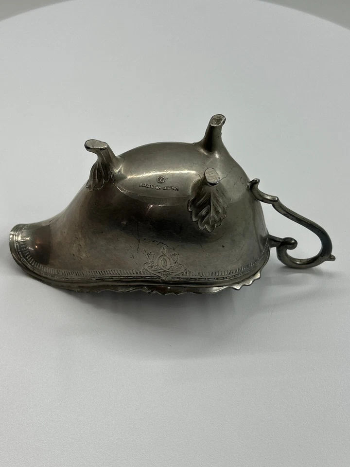 Vintage Gorham Galvanizado Níquel Prata Molho Barco - Pé Feito no Japão - Imagem 3 de 4